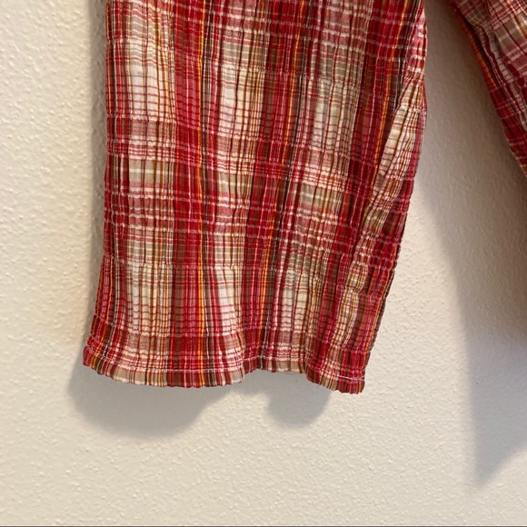 Dress barn Women's Striped Crinkly Button Shirt - Picture 4 of 9